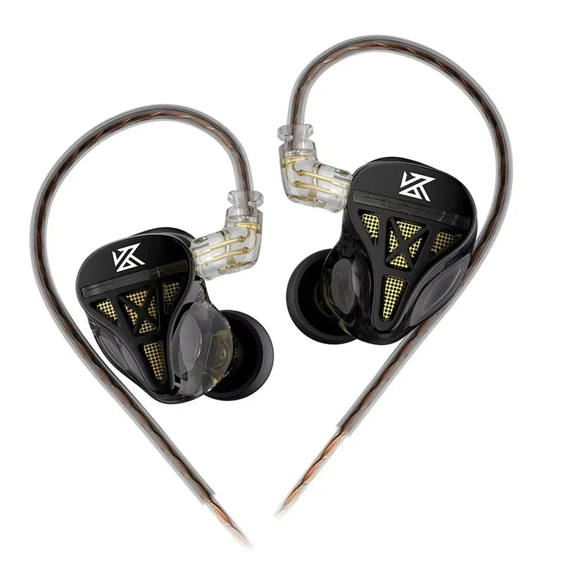 KZ-DQS Dynamic In-Ear Headphones Heavy Bass Gaming HiFi Sports Monitoring Music Live Streaming Earbuds