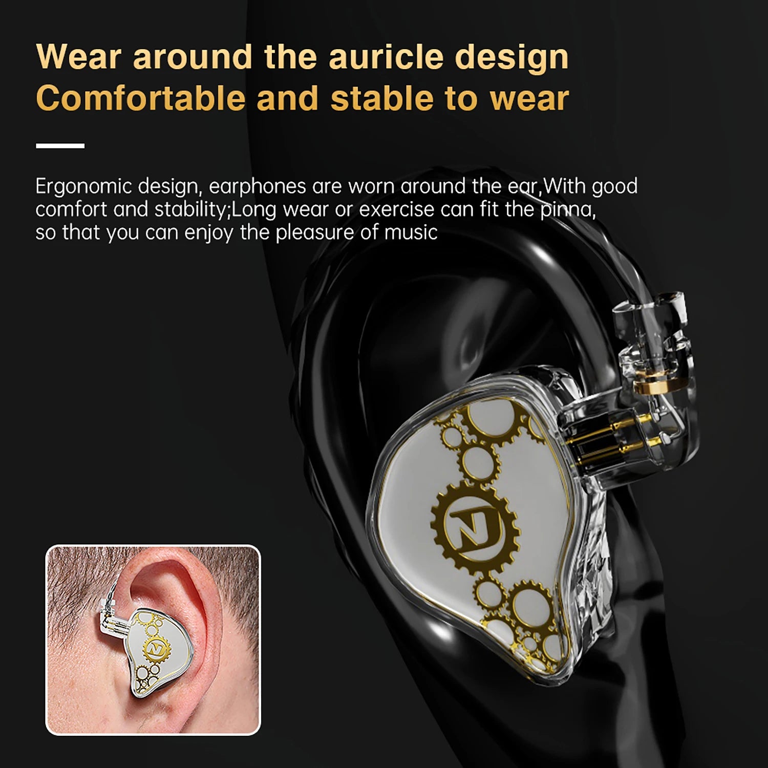 ND Venus High Performance Dynamic Headphones Universal Double PINPluggable Cable Change Design Widely Compatible Devices