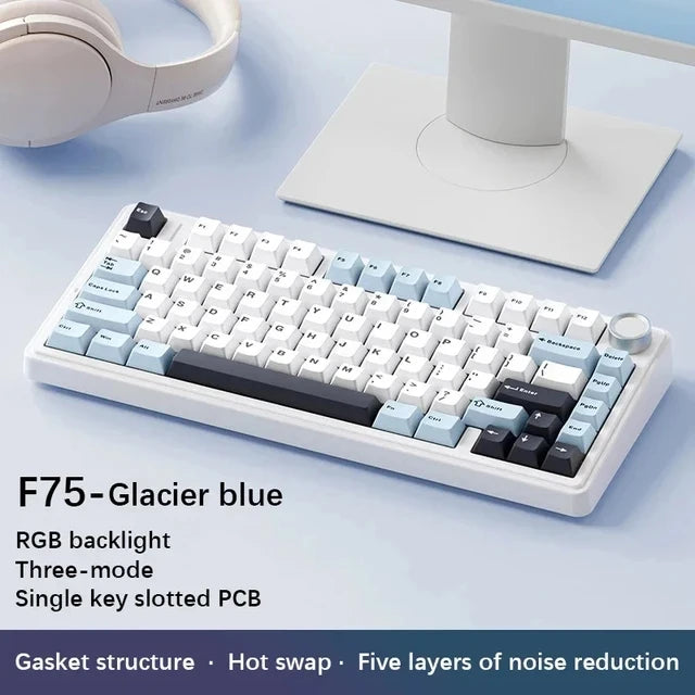 AULA F75 Mechanical Gaming Keyboard - White Edition