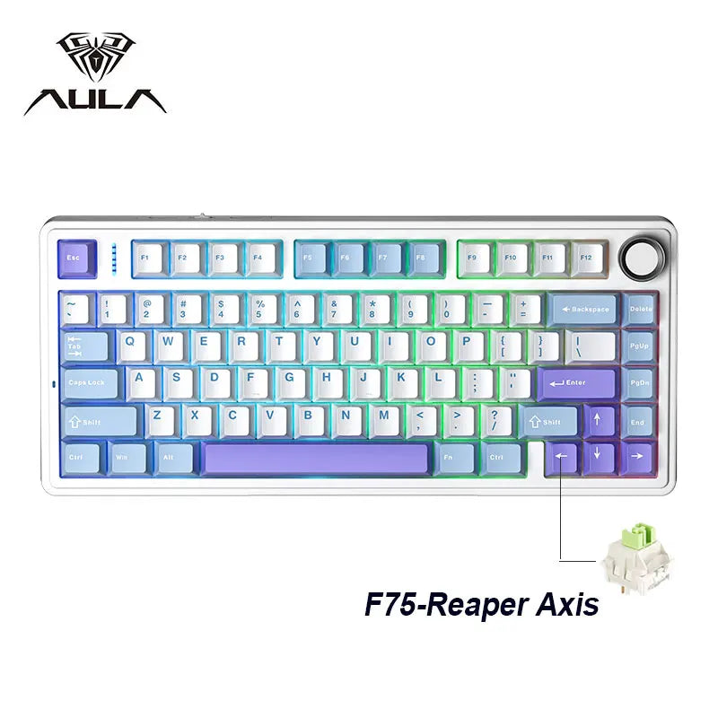 AULA F75 Mechanical Gaming Keyboard - White Edition