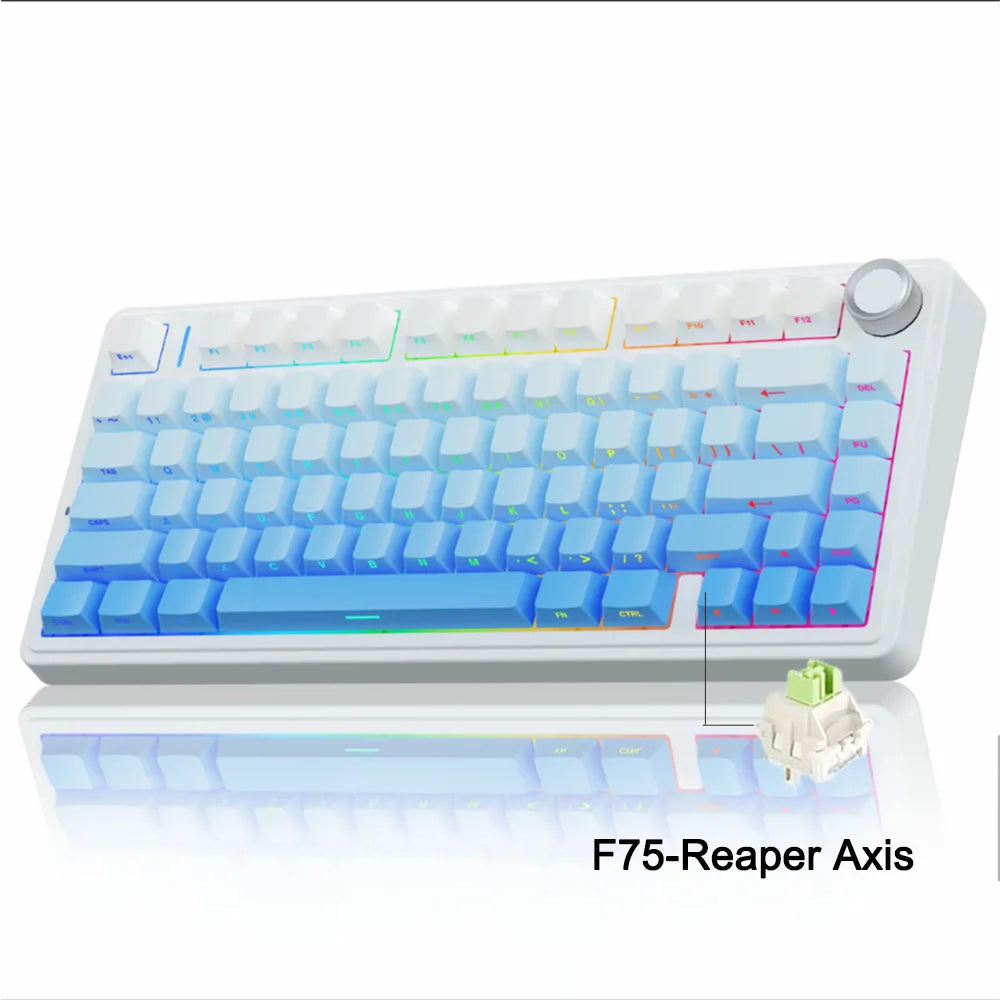 AULA F75 Mechanical Gaming Keyboard - White Edition