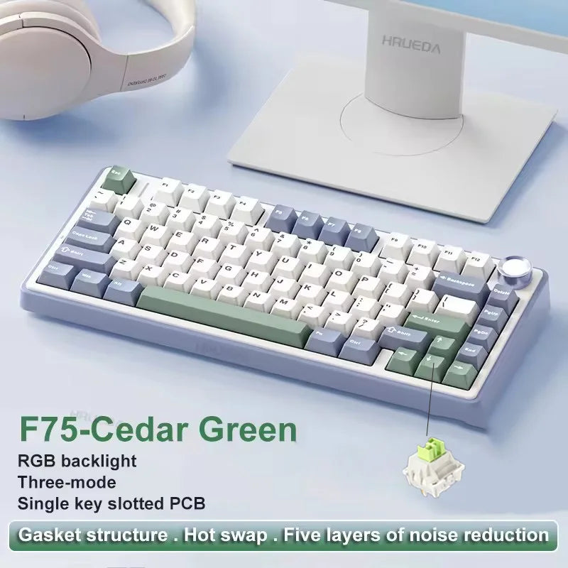 AULA F75 Mechanical Gaming Keyboard - White Edition