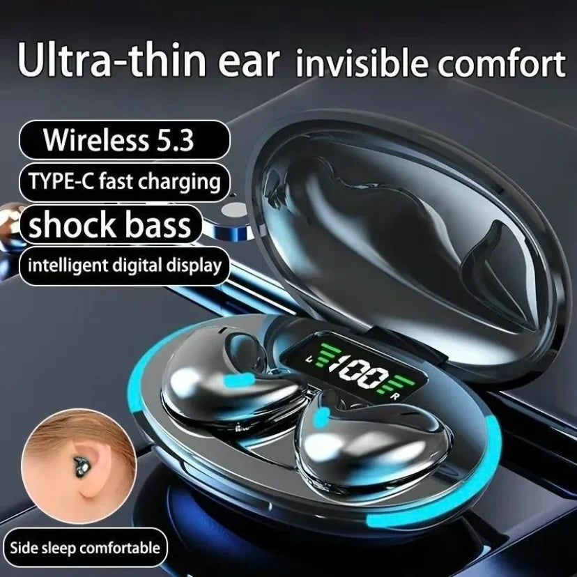 Wireless headphones - for sleeping, mini earphones, with Bluetooth, stereo, comfortable, microphone, HD call