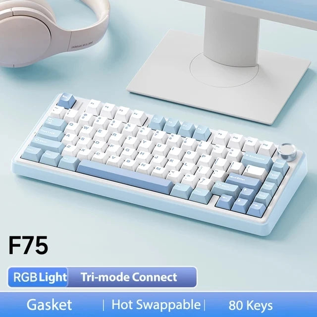AULA F75 Mechanical Gaming Keyboard - White Edition